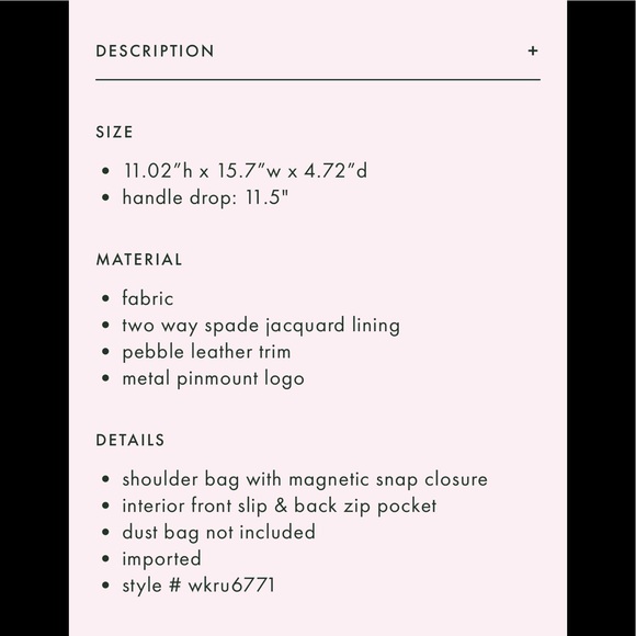 Kate Spade 3 compartment Jackson straw medium shoulder bag warm gingerbr… - Picture 15 of 15